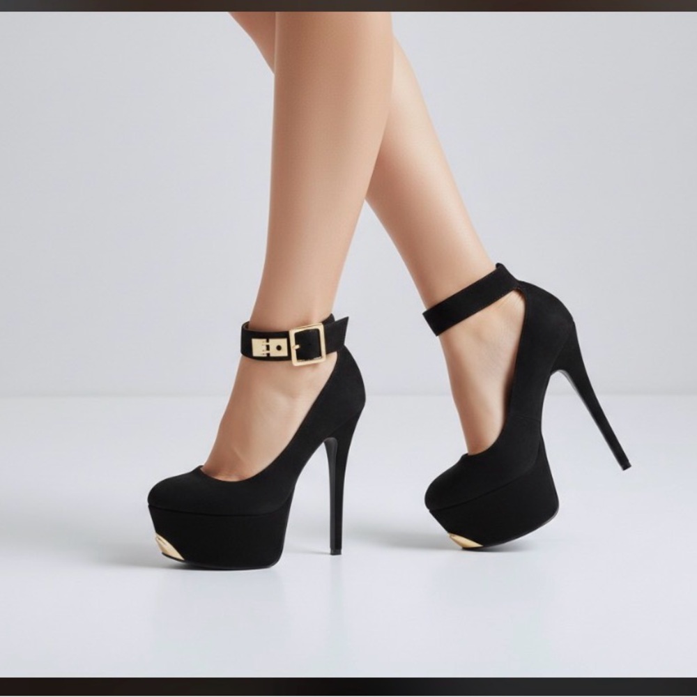 Elegant Black Platform Heels